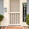 Outdoor Welcome Sign for Front Porch Standing 45"×9" Tall Wood Frame Vertical Leaner farmhouse Outside Rustic Large Welcome Sign for Front Door Home Decorations (Wood)